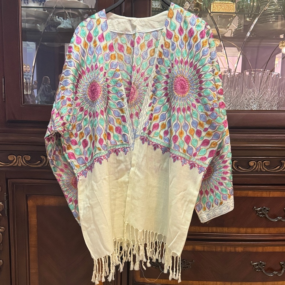 Colorful Women's Jacket with Fringe